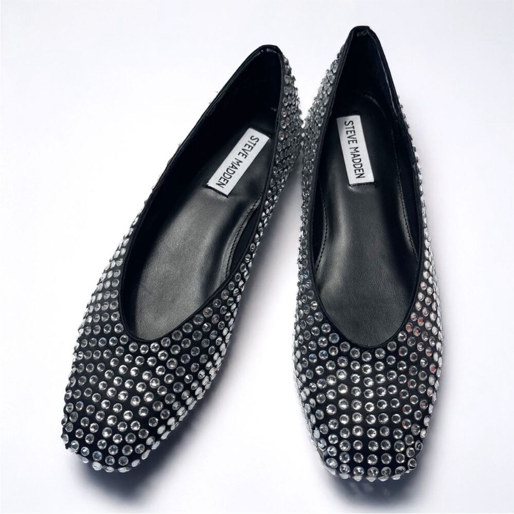 STEVE MADDEN Delphine Rhinestone Square
Toe Ballet Flat - Picture 2 of 11